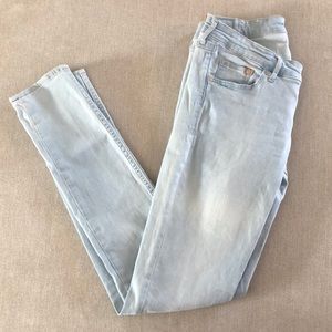Light blue super skinny jeans